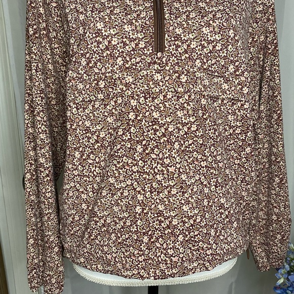 New, Members Mark, floral, quarter zip, Travel Pullover - Picture 4 of 10